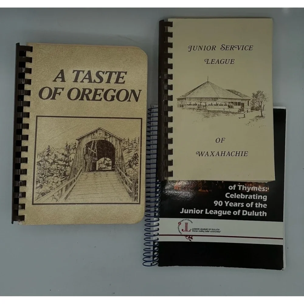 Jr League Cookbooks Oregon, Duluth MN, Waxahachie TX Family Creative Cooking Lot